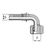 IFBSPP9 : Embout hydraulique 90°femelle BSPP INTERLOCK