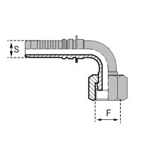 IFORFS9 : Embout hydraulique femelle ORFS 90° INTERLOCK