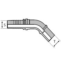 SEL4 - SELG4 : Embout hydraulique lisse tube métrique 45°