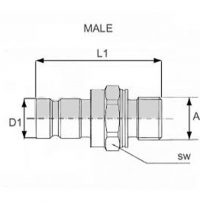 CPDM06-F : Coupleur test Faster mâle - accessoire hydraulique