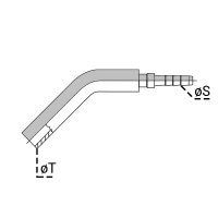 PSEL4 : Embout à sertir lisse 45° - embout hydraulique