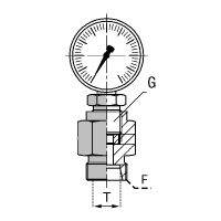 LUFMAN / FUFMAN : Union femelle gaz manomètre série S et L - accessoire hydraulique