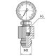 JMFGMA : Adaptateur droit mâle JIC x femelle gaz cylindrique manomètre - accessoire hydraulique