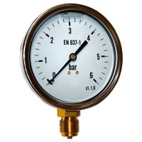 MV1008K / MV0634K : Manomètre standard glycérine - corps laiton et raccord vertical