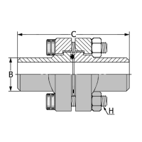 ABLCAGBW3 / ABLCAGBW6 : Bride de liaison à passage intégral BL BWi - accessoire hydraulique