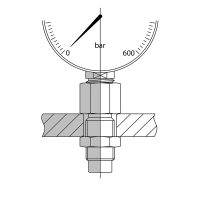 PPMFGCL : Union femelle passe-cloison pour manomètre - accessoire hydraulique