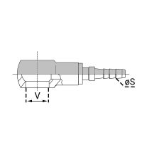 PSBJO : Embout à sertir banjo droit - embout hydraulique