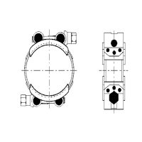 ACGSBD : Plan Collier double tourillon - collier - accessoire - hydraulique