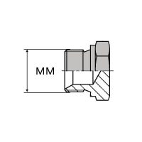 DIN-OBMTH : Bouchon mâle DIN pour bague BS tête hexagonale