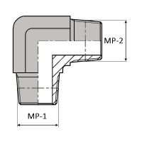 NPT-CM9 : Coude 90° mâle NPT x mâle NPT