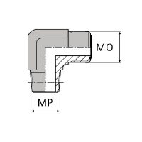 OCMBC9 : Coude 90° mâle ORFS x mâle NPT