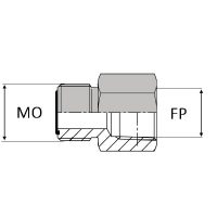 OMFNPT : Adaptateur droit mâle ORFS x femelle NPT