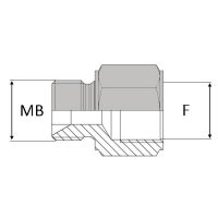 RFAMBSP : Adaptateur droit femelle Agricole 18X1,5 x mâle BSP pour bague BS