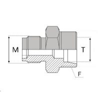 RMAEM : Adaptateur droit mâle Agricole 18x1,5 x mâle 24°