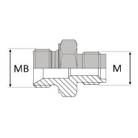 RMAMBS : Adaptateur droit mâle Agricole 18X1,5 x mâle BSP pour bague BS
