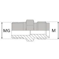 RMAMC : Adaptateur droit mâle Agricole 18X1,5 x mâle GAZ Conique
