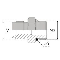RMAMS : Adaptateur droit mâle Agricole 18X1,5 x mâle SAE + joint torique