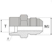 RUMMJ : Adaptateur droit mâle 24° x mâle JIC