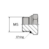 SAE-OBMTH : Bouchon mâle SAE tête hexagonale + joint torique
