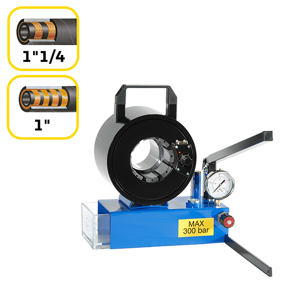 Sertisseuse manuelle PM625 / PM625E - presse à sertir tuyaux hydrauliques 1″ 4SP et 1″1/4 2SN.